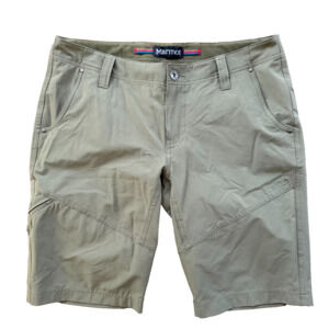 Marmot Women's Olive Green Stretch Ripstop Bermuda Hiking Shorts Size 10